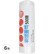 식자재왕 위생롤팩 소 25 x 35 cm, 소(S), 6개, 500개입