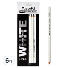 Sina Art 頂級專家用油性色鉛筆 超級白 3入 TS-1072, 6個, 1色