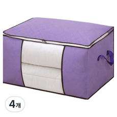 비쇼메르 심플한 패브릭 정리함, 퍼플, 4개