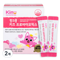 키누 핑크퐁 키즈 프로바이오틱스 40p, 40g, 2개