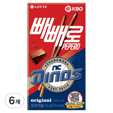 PEPERO KBO 巧克力 NC 恐龍, 54g, 6個