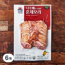 사조원 나주배로 숙성한 훈제오리, 400g, 6개
