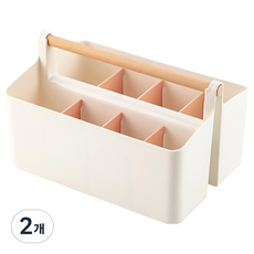 스카위즈 대용량 다용도 데스크 오거나이저, 핑크, 2개