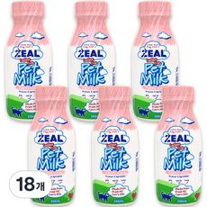 질 ZEAL 뉴질랜드 프리미엄 고양이 펫밀크, 우유맛, 255ml, 18개