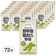 서울우유 원두밀 플러스 두유, 190ml, 72개
