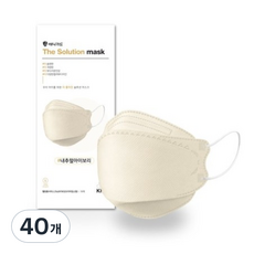 애니가드 더솔루션 마스크 소형 KF80, 10개입, 4개, 내추럴아이보리