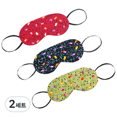 그린라이프 허브 눈찜질팩 고리형 3종 세트 레드 + 블루 + 카키튤립, 2세트