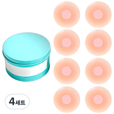 EDGE PRO 女士優質矽膠裸色胸貼 8入+鐵盒, 4組