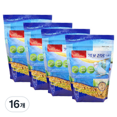 해피세트 잉꼬전용사료, 700g, 16개