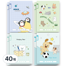 탐사 국어 10칸 노트, 블루, 40개