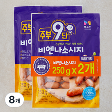 주부9단 비엔나 소시지, 250g, 8개