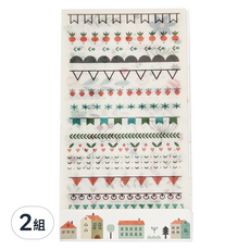 和紙裝飾貼紙 6張, 小清新 多色, 2組