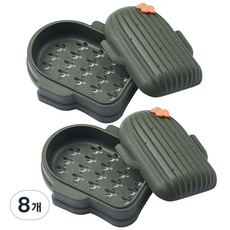 더자카 선인장 물빠짐 비누 받침대, 딥그린, 8개
