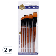 Sitonic頂級扁平直角畫筆6件組, 2套