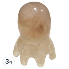 비투윈 휴식 두피 밀랍수지 문어 마사지기 스몰, 3개, 그레이