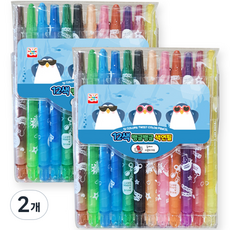 영아트 뱅글뱅글 색연필 블루 2p, 12색, 2세트