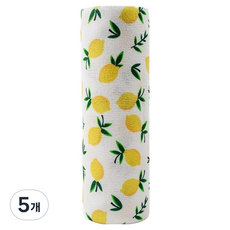 캐롤링 빨아쓰는 극세사 행주 다용도 롤타올 레몬, 5개, 20매입