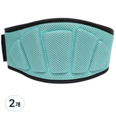 前途光明 健身舉重深蹲支撐腰帶 天藍色, 2個