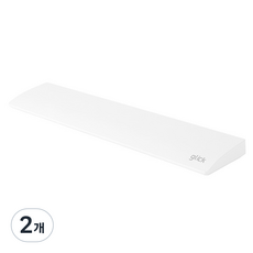 지클릭커 인체공학 팜레스트 풀배열 키보드 손목 받침대, 화이트, 2개