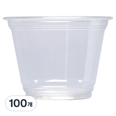 이로울생활 투명 PET 아이스크림 컵 230ml, 100개, 1개입