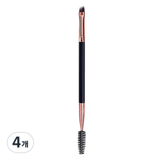 딥톡 튜브 듀얼 아이브로우 브러쉬, 4개, 로즈골드