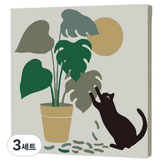 루아즈 DIY 쉬운 그림그리기 세트 20 x 20 cm, 18 냥냥이의 취미, 3세트