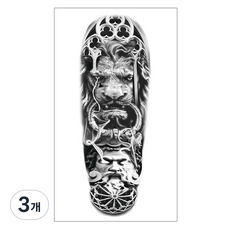 gelluna 男士長袖DIY紋身刺青貼紙, 3個, T-68