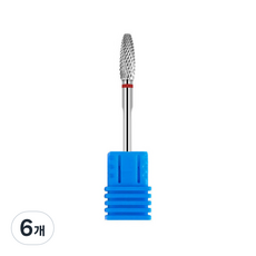 BARNA 金屬可卸式美甲磨頭, No 03 銀色鎢鋼 C型, 6個