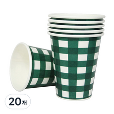 와우파티코리아 체크컵 그린, 6개입, 20개