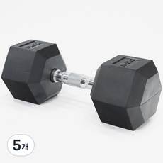 이고진 고무육각 덤벨, 5개, 17.5kg