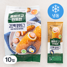 올바르고 반듯한 고단백 찰핫도그 (냉동), 80g, 5개입, 2개