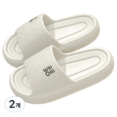 살림제작소 말랑모찌 거실 슬리퍼, 화이트, 2개