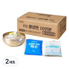 풀무원 물냉면 사리 10p + 육수 10p 세트 4.4kg, 2세트