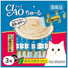 챠오츄르 고양이 짜먹는 간식, 혼합맛(가다랑어/가츠오부시), 14g, 3개