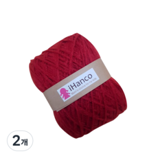 아이한코 인형 뜨개실 70g, 다크레드, 2개