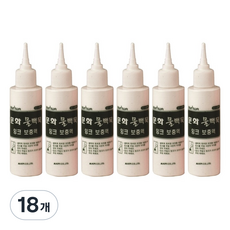 문화연필 물백묵 보충액 리필 100ml, 하양, 18개