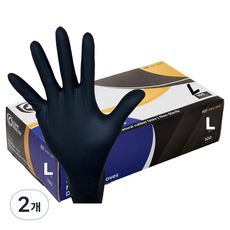 세이프헬스 니트릴장갑 100p, 블랙, 대(L), 2개