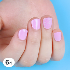 글로시블라썸 아동용 프린세스 젤리카 젤 네일스트립, 믹스베리슈, 6개