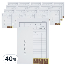 이화 최고급이력서 세트, 40개, 6개입