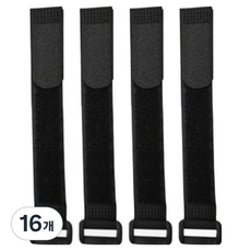 피플피 넓은 광폭 벨크로 고정 스트랩, 16개, 블랙