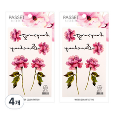 PASSET 水彩紋身貼紙, WT11, 4個