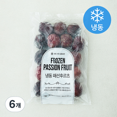 글로벌냉동식품 베트남산 패션후르츠 홀 (냉동), 6개, 1kg