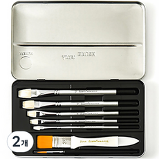 Bellian 銀色壓克力油畫水彩畫筆 7件組, S, 2個