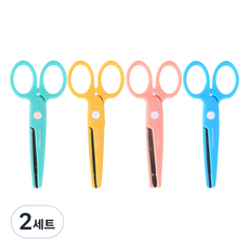 deLi 得力 馬卡龍糖果學生剪刀 135mm 4件組 6023, 2套, 粉紅色, 黃色, 綠色, 藍色