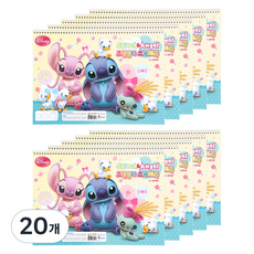 디즈니 스티치 그림일기 스케치북, 250 x 345 mm, 18매, 20개
