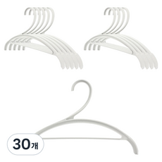 슈가랩 사탕수수 옷걸이 라운드타입, 화이트, 30개