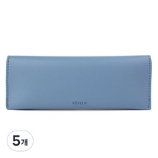 Recoz Reveur 經典皮革筆袋, 04 藍色, 5個