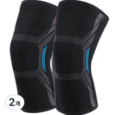 그리뉴얼 나일론 롱 스포츠 무릎 보호대 2p, 2개, 블랙네이비