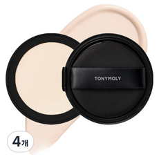 토니모리 스킨톤 픽싱 커버 쿠션 리필 13g, 00 포슬린, 4개