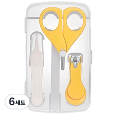 孩童指甲剪 4件組, 黃色, 6組